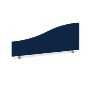 Image of Wave desktop fabric screen 1000mm x 400mm/200mm - blue