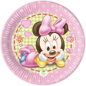 Image of Baby Minnie Party Plates (Pack Of 8)