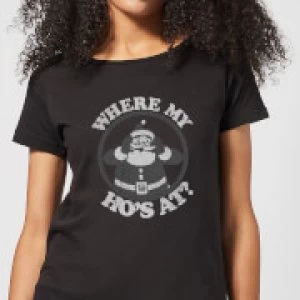 Image of Where My Ho's At Black Womens T-Shirt - Black - 5XL