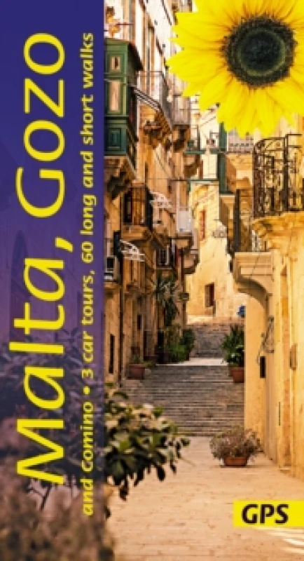 Image of Malta, Gozo and Camino Sunflower Walking Guide : 60 long and short walks with detailed maps and GPS; 3 car tours with pull-out map Paperback / softbac