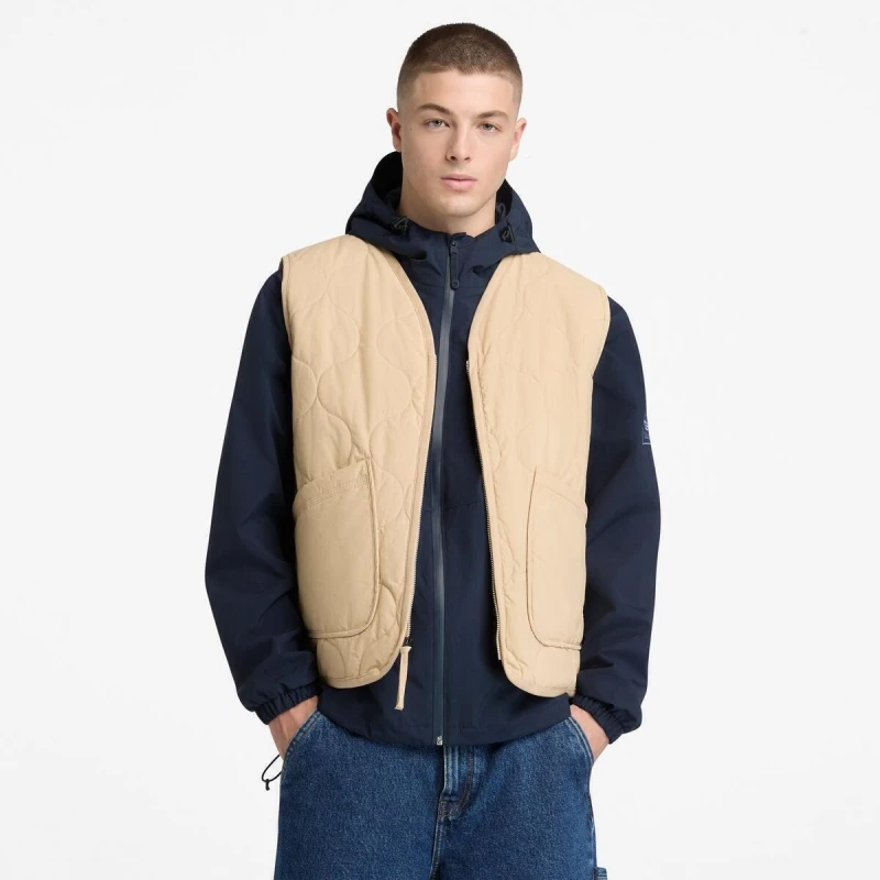Image of Timberland Timb Quilted Vest Sn62 Safari male S