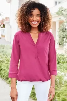 Image of Emilia Elasticated Hem Jersey Blouse