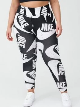 Image of Nike Nsw Icon Clash Printed Legging (Curve) - Black