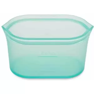 Image of Zip Top Reusable 100% Platinum Silicone Container, Made in the USA - Large Dish - Teal