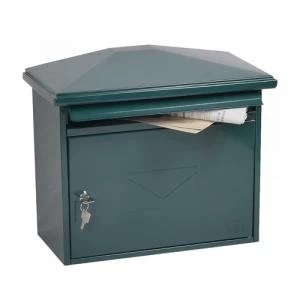 Image of Phoenix Libro Front Loading Mail box MB0115KG in Green with Key Lock