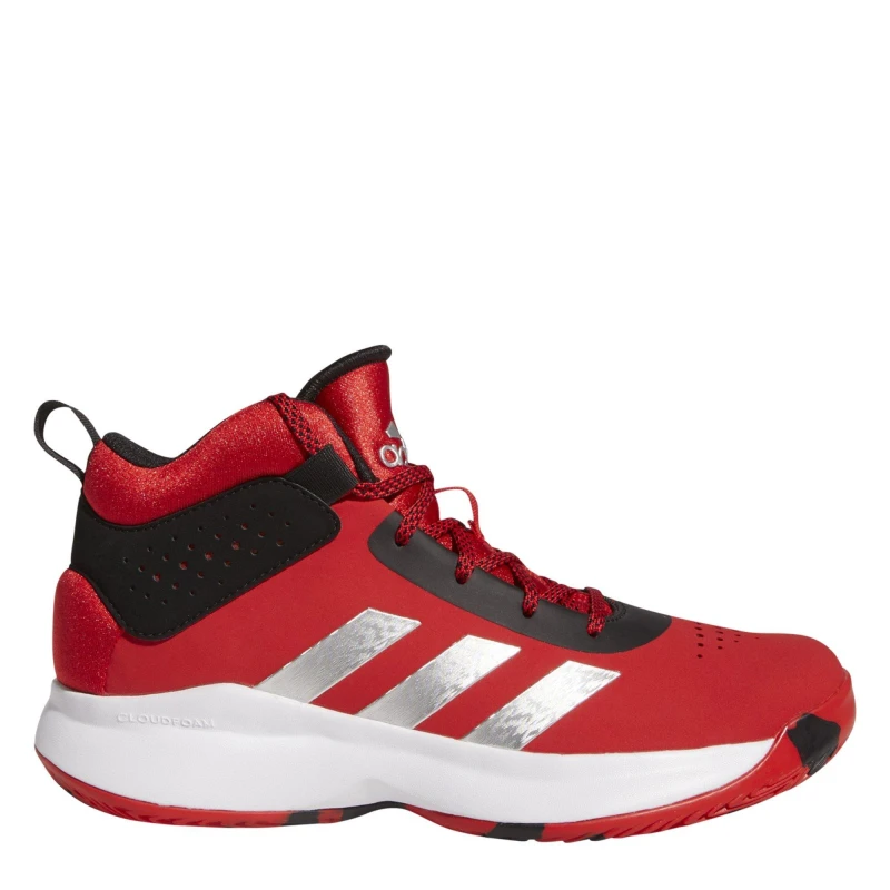 Image of adidas Cross Em Up 5 K Wide Shoes Red/Slv/Blk unisex 2.5 (35)