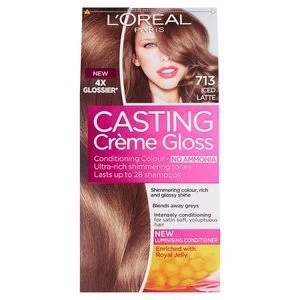 Image of Casting Creme 713 Iced Latte Blonde Semi Permanent Hair Dye Brunette