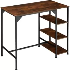 Image of Tectake - Kitchen table Cannock - dining table, bar table, desk - industrial dark - industrial dark