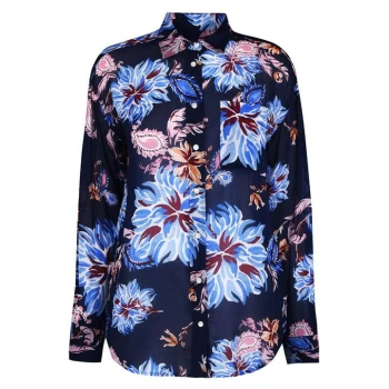 Image of Gant Paisley Chiffon Shirt - Blue