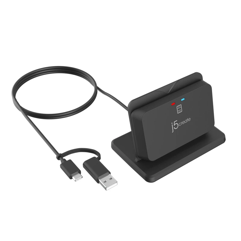 Image of j5 create j5create JUR261 USB Smart Card / CAC Reader Stand JUR261-N