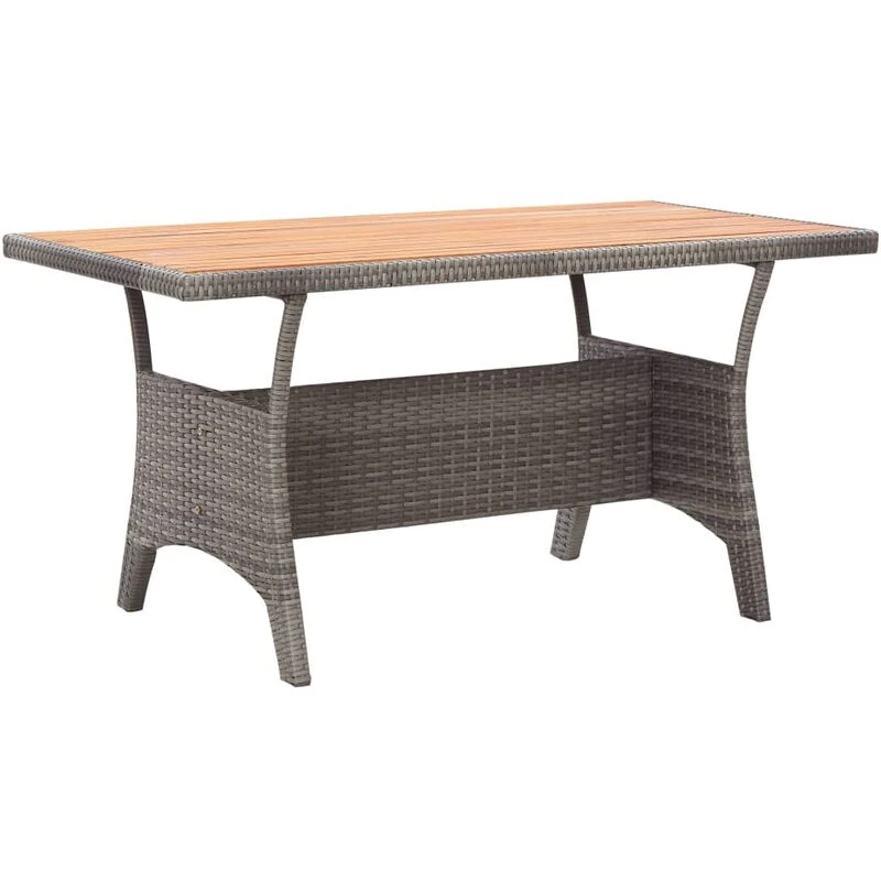 Image of VIDAXL Garden Table Grey 120x70x66cm Solid Acacia Wood Vidaxl 8720286641866