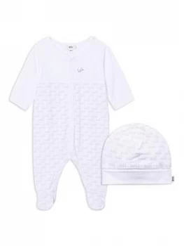 Image of BOSS Baby Babygrow & Hat Set - White, Size Age: 6 Months