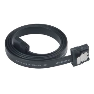 Image of Akasa AK-CBSA05-50BK Super slim SATA rev 3.0 data cable with securing latches - 50cm Black