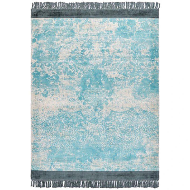 Image of Beliani Rug Akarsu Blue 160 X 230 Cm Viscose