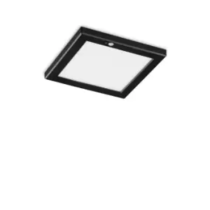 Image of AURA Square LED Recessed Downlight Black, Motion Sensor, 4000K, Non-Dim
