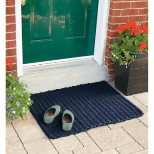 Image of Esselle Didsbury 45X75Cm Navy Braided Polypropelyne Mat