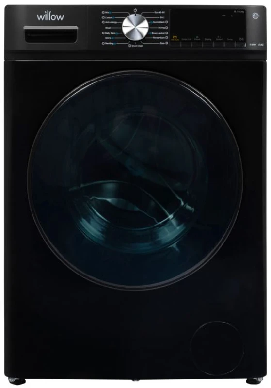 Image of Willow Washer Dryer WWDE8514BL 8/5kg 1400 Spin with BLDC Inverter Motor - Black Unisex
