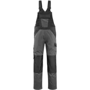 Image of MASCOT LIGHT Bib & Brace with kneepad pockets Black/Grey - 36R - Black/Graphite
