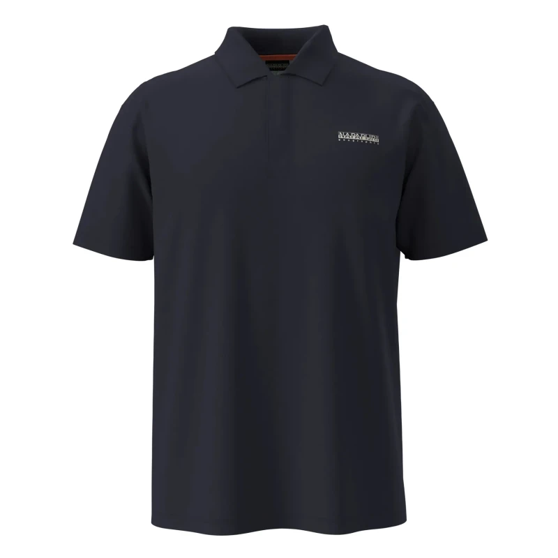 Image of Short sleeve polo shirt Napapijri E-Small Box Bleu Male L