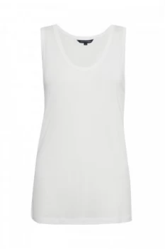 Image of French Connection Viscose Sless Tank Top White