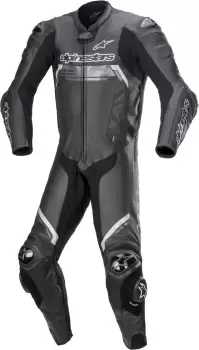 Image of Alpinestars Missile V2 Ignition One Piece Motorcycle Leather Suit, black, Size 48, black, Size 48