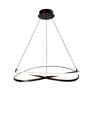 Image of Infinity Ceiling Pendant 60W LED 2800K, 4500lm, Brown Oxide, White Acrylic