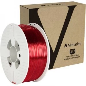 Image of Verbatim 55062 Filament PETG 2.85mm 1kg Red (transparent)