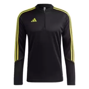 Image of adidas Tiro 23 Club Training Top Mens - Black / Bright Yellow