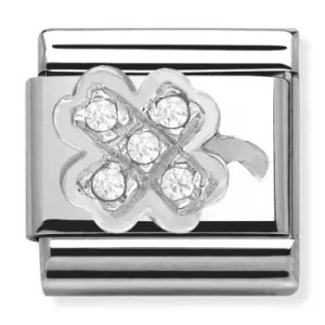 Image of Nomination CLASSIC Silvershine Four Leaf Clover Charm 330304/07
