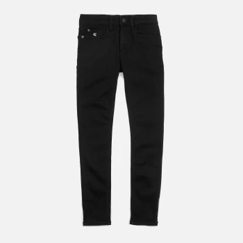 Image of Calvin Klein Boys' Skinny Jeans - Clean Black Stretch - 8 Years