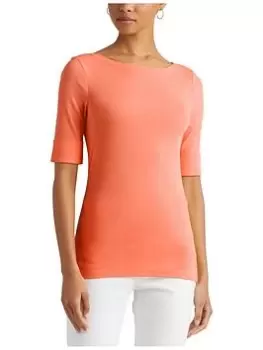 Image of Lauren by Ralph Lauren Judy-elbow Sleeve-knit - Portside Coral, Pink, Size S, Women