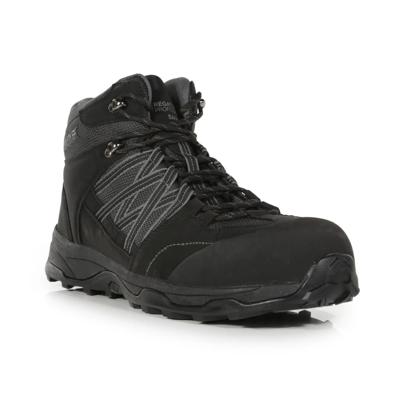 Image of Regatta Claystone Safety Toe Cap Safety Work Boot - Black 12