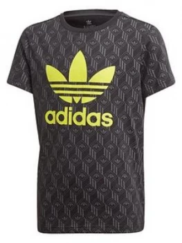 Image of Boys, adidas Originals Childrens T-Shirt - Black, Size 5-6 Years