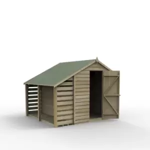 Image of Forest Garden Shed 6X4 Ft Apex Overlap Shed With Floor - Assembly Service Included