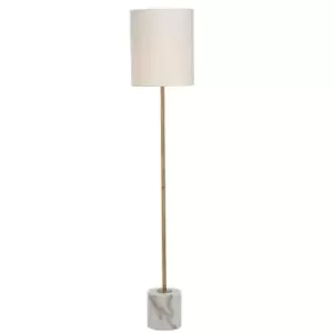 Image of Village At Home Bianco Floor Lamp - Antique Brass