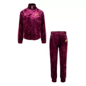 Image of Nike Velour Tracksuit Set - Purple