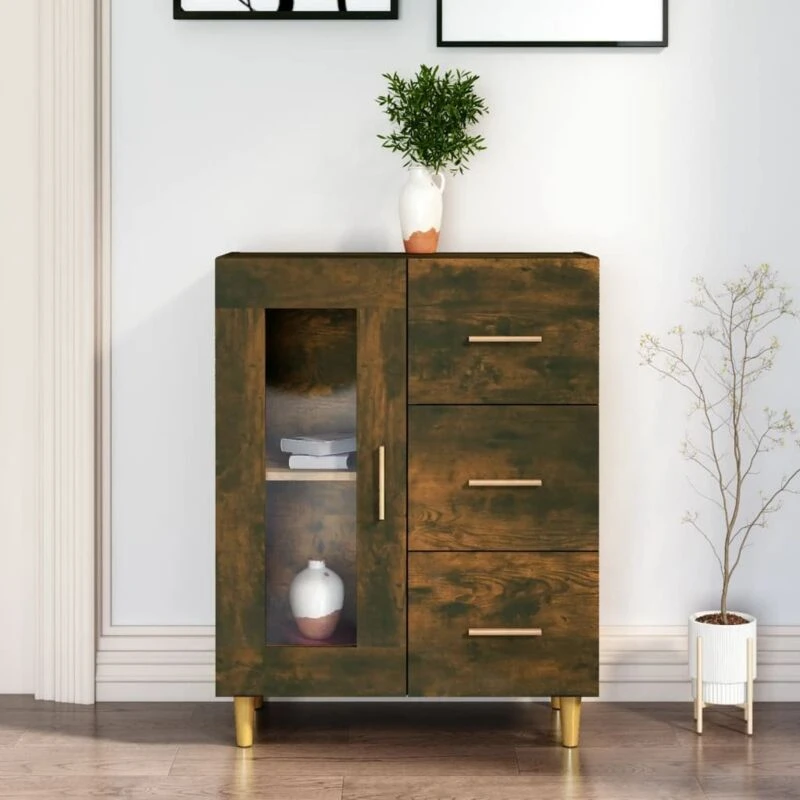 Image of VIDAXL Sideboard Smoked Oak 69,5x34x90cm Engineered Wood Vidaxl 8720287084945