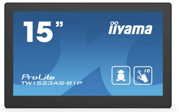 Image of iiyama ProLite TW1523AS-B1P Touch Screen monitor 39.6cm (15.6") 1920 x 1080 pixels Multi-touch Multi-user Black