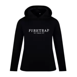 Image of Firetrap Large Logo Hoodie - Black