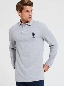 Image of U.S. Polo Assn. Classic Rugby Polo Shirt - Grey