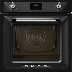 Image of Smeg Victoria SOP6900TN Built In Electric Single Oven - Black - A Rated