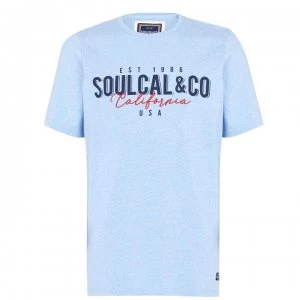 Image of SoulCal Large Logo T Shirt Mens - Sky Marl
