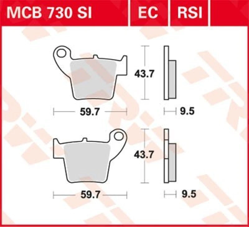 Image of TRW Lucas TRW Lucas brake pad MCB730SI Sinter Offroad