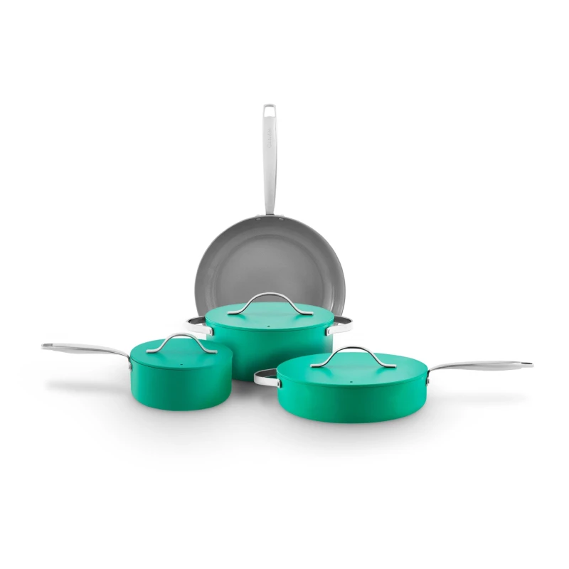 Image of SURLATABLE Colour Me Happy 4 Piece Cookware Set Green unisex Medium