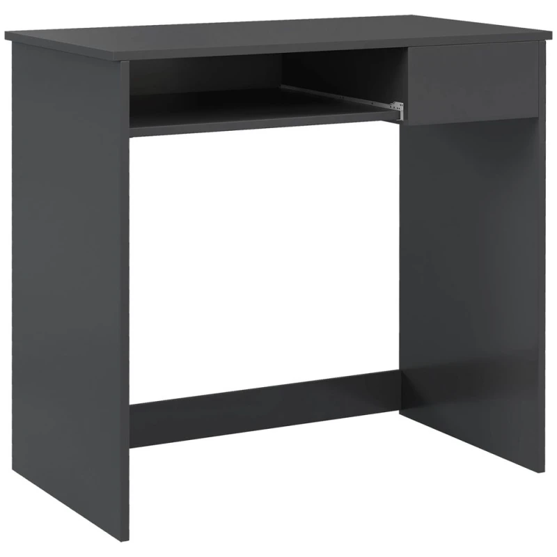 Image of HOMCOM Compact Computer Table W/ Keyboard Tray Drawer Study Office Work, Grey 836-410V00GY