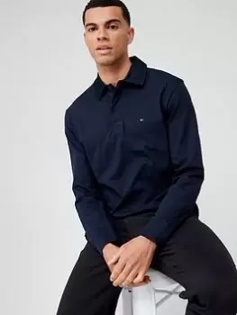 Image of Tommy Hilfiger New Prep Rugby Long Sleeve Polo Shirt - Navy, Size L, Men