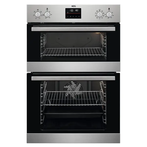 Image of AEG 6000 Series Built In Electric Double Oven - Stainless Steel 944171779 Stainless steel
