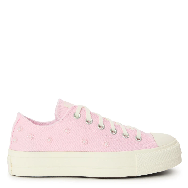 Image of Converse Chuck Taylor All Star Platform Canvas Low Top Shoes Bloom/Egret female 4 (37)