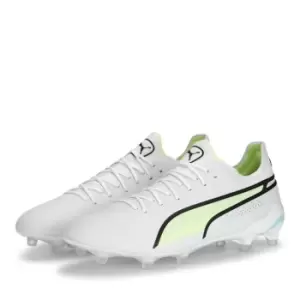 Image of Puma King .1 Firm Ground Football Boots - White