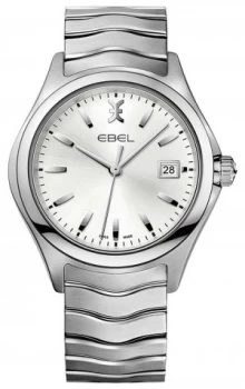 Image of EBEL Mens Wave Stainless Steel Bracelet Silver Dial Watch